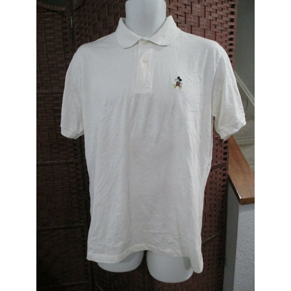 Vintage Mickey Mouse Polo Shirt Adult Large Golf Shirt 90s Retro